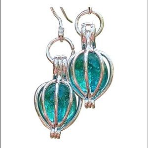Bottled Up Designs Antique Glass Earrings